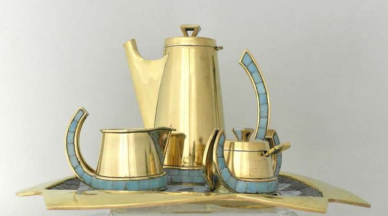 Salvador Teran Modernist Tea Service In Excellent Condition In New York, NY