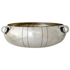 William Spratling Large Hand-Wrought Sterling Silver Bowl--Earliest Marks