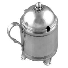 Grann Laglye Denmark Sterling Silver Condiment Pot, 1940