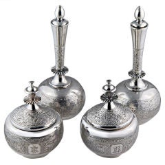 Antique Tiffany Moore Union Square Sterling Silver 4 Pc Set1873