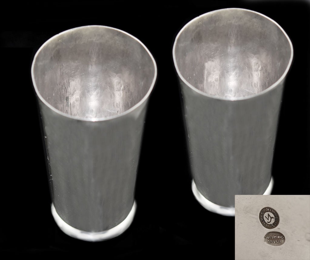 12 Spratling Sterling Silver Tall Cups Handwrougt 1950