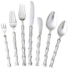 Janna Thomas, Tiffany, Taxco Sterling Silver Flatware Set for Eight    