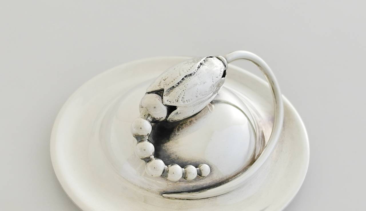 Metà XX secolo Importante set da tè e vassoio a tre pezzi in argento sterling William DeMatteo 1930 in vendita