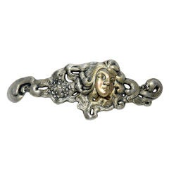 Shiebler Figural Sterling Silver Buckle 14-Karat Gold, 1895 2