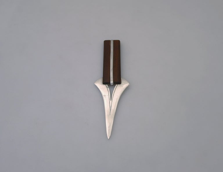 William Spratling Sterling Silver and Rosewood Letter Opener In Excellent Condition In New York, NY