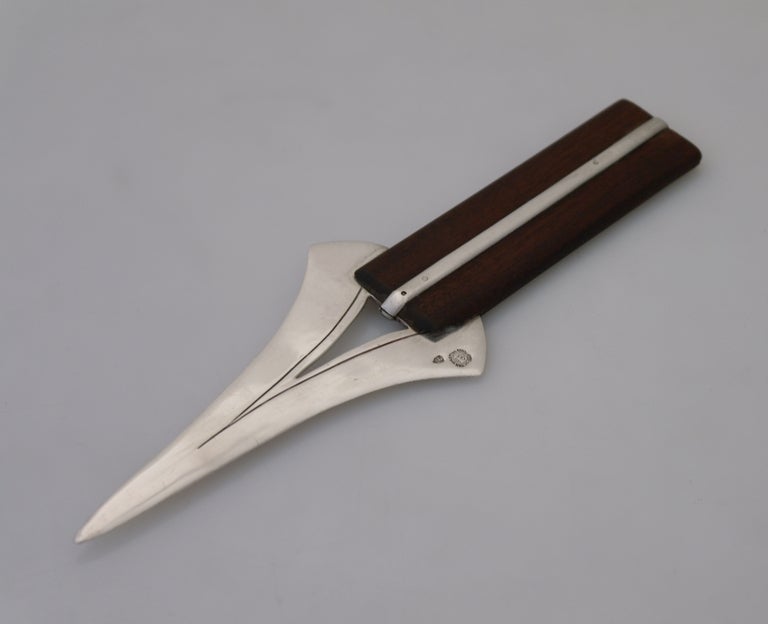 Mid-20th Century William Spratling Sterling Silver and Rosewood Letter Opener