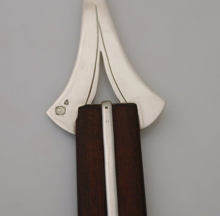 William Spratling Sterling Silver and Rosewood Letter Opener 1