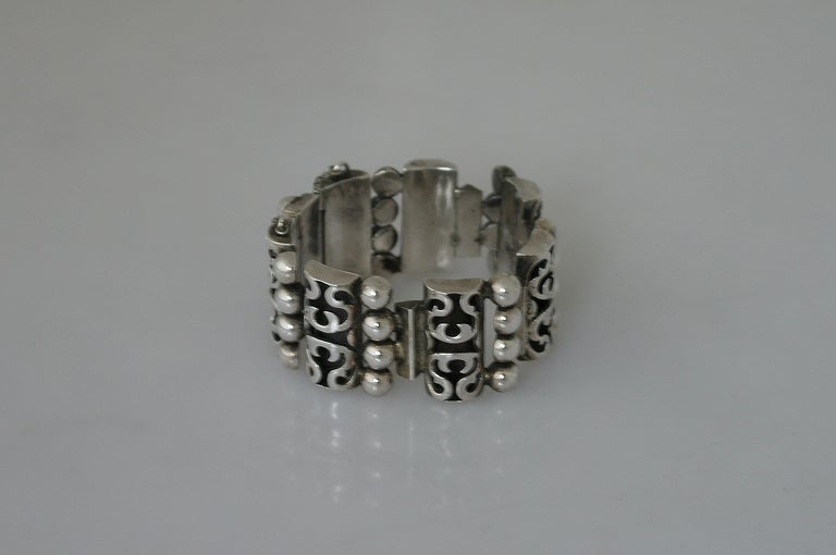 Victoria Taxco Sterling Silver 5 Piece Jewelry Suite In Excellent Condition In New York, NY