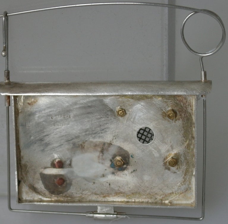 20th Century Chris Darway Sculptural Radio Brooch Sterling Silver Cabochons For Sale