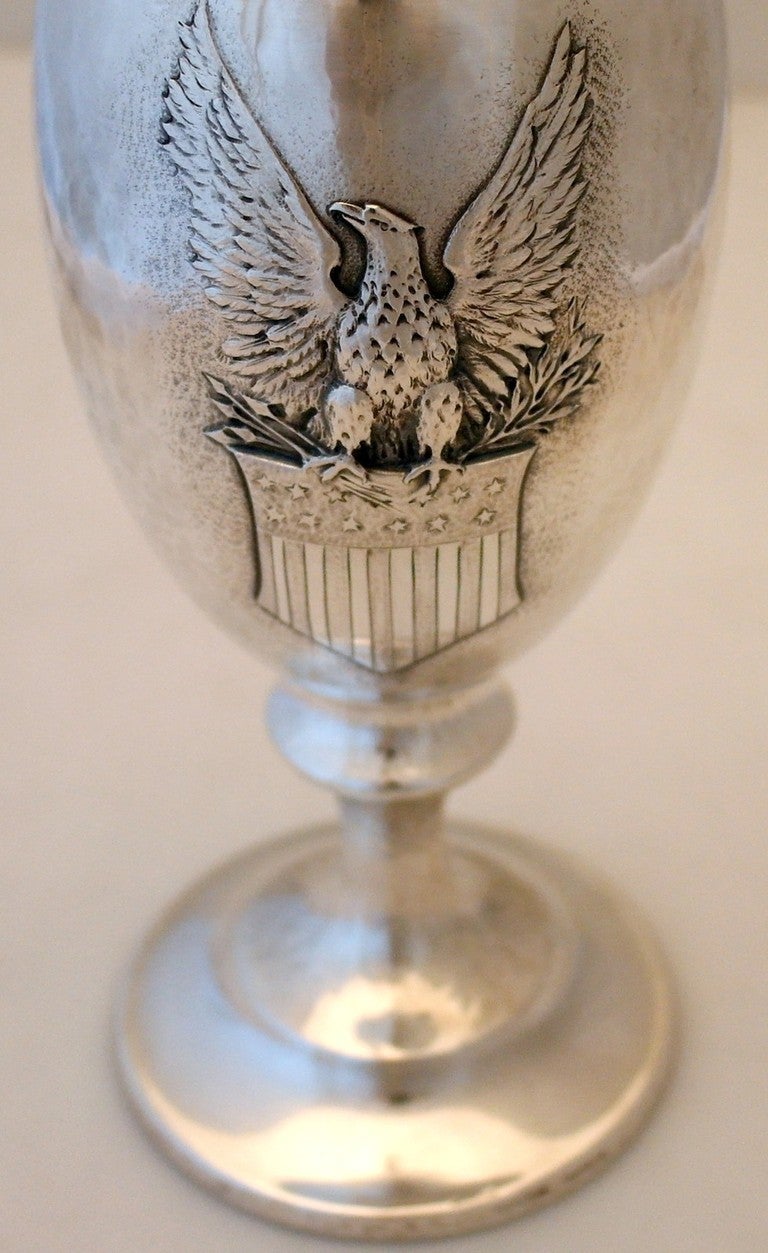 Clemens Friedell Handwrought Sterling Silver Large Cup Trophy Piece In Excellent Condition In New York, NY
