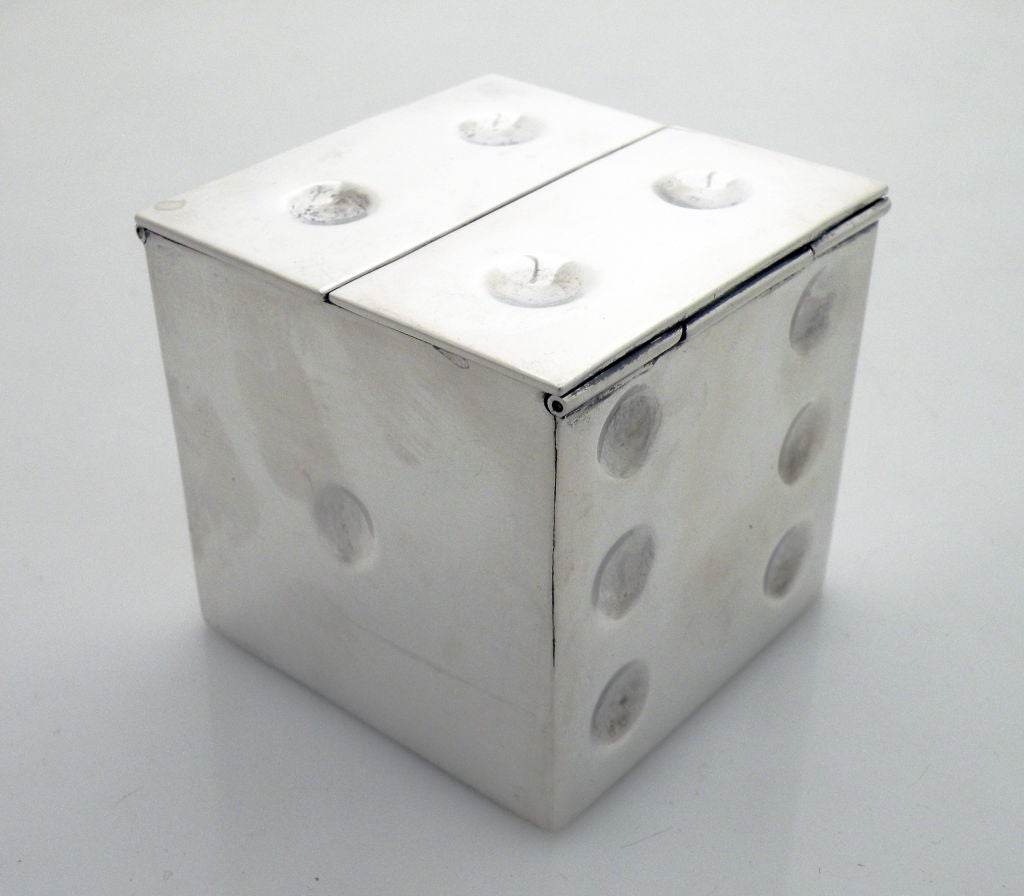 Mexican Rare Spratling Sterling Dice Motif Cigarette Tray 1940