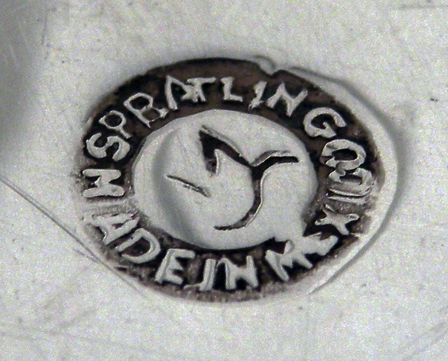 Rare Spratling Sterling Dice Motif Cigarette Tray 1940 2