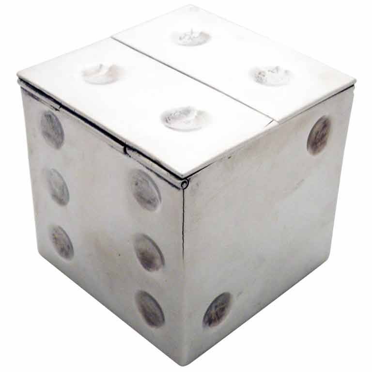 Rare Spratling Sterling Dice Motif Cigarette Tray 1940