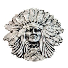 Unger Brothers Sterling Silver Native American Chief Paper Clip