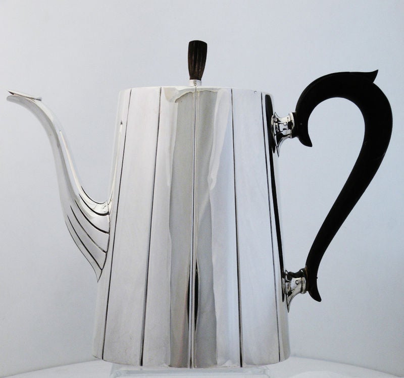 20th Century International Art Deco Sterling Silver  6 Piece Coffee Tea Set