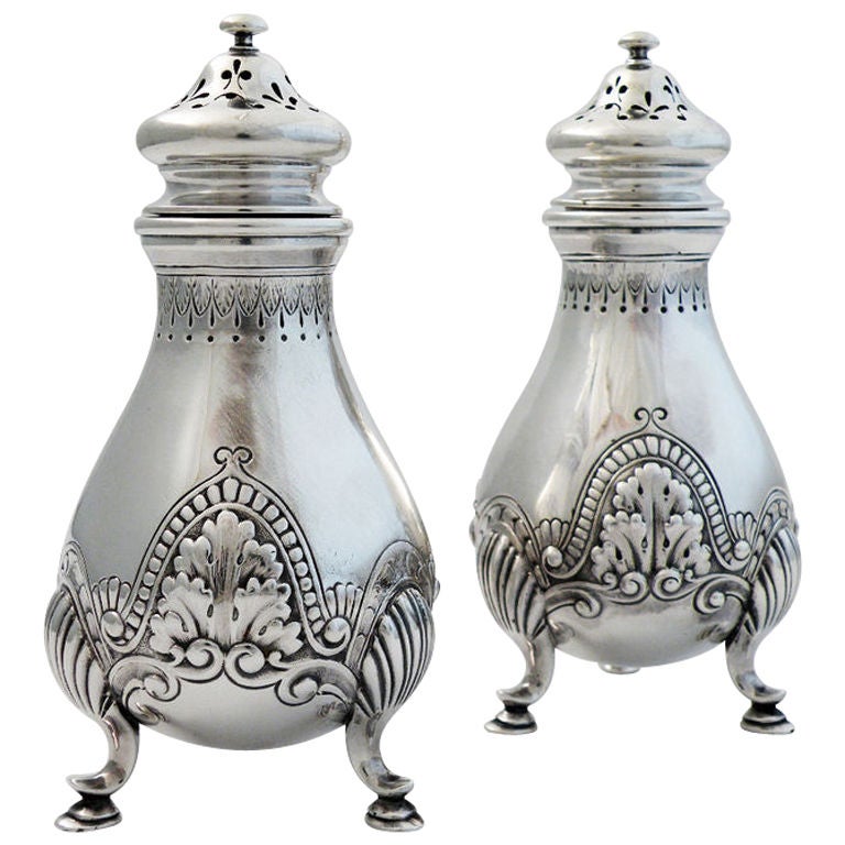 Special Order 1896 Gorham Sterling Salt Pepper Shakers