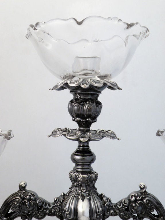 Reed & Barton Renaissance Revival Silver Candelabra In Excellent Condition For Sale In New York, NY