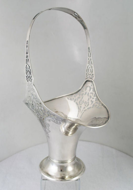 American Gorham 1916 Sterling Silver Bridal Flower Basket Superb Pierced