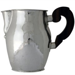 Handwrought William Spratling Sterling Silver & Rosewood Pitcher