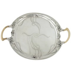 Gorham One-of-a-Kind Art Nouveau Sterling Silver Serving Tray