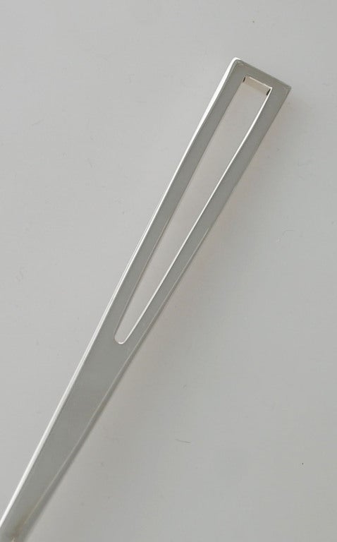 Mid-20th Century Celsa Modernist Sterling Silver Flatware Set Avanti for Twelve For Sale