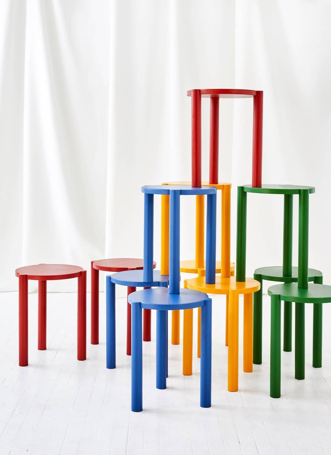 Contemporary WC3 Stool by ASH NYC in Green