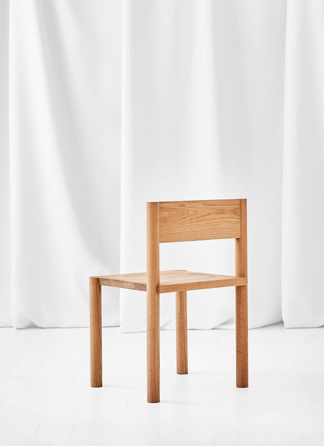 Minimaliste Chaise WC6 en chêne blanc par ASH NYC