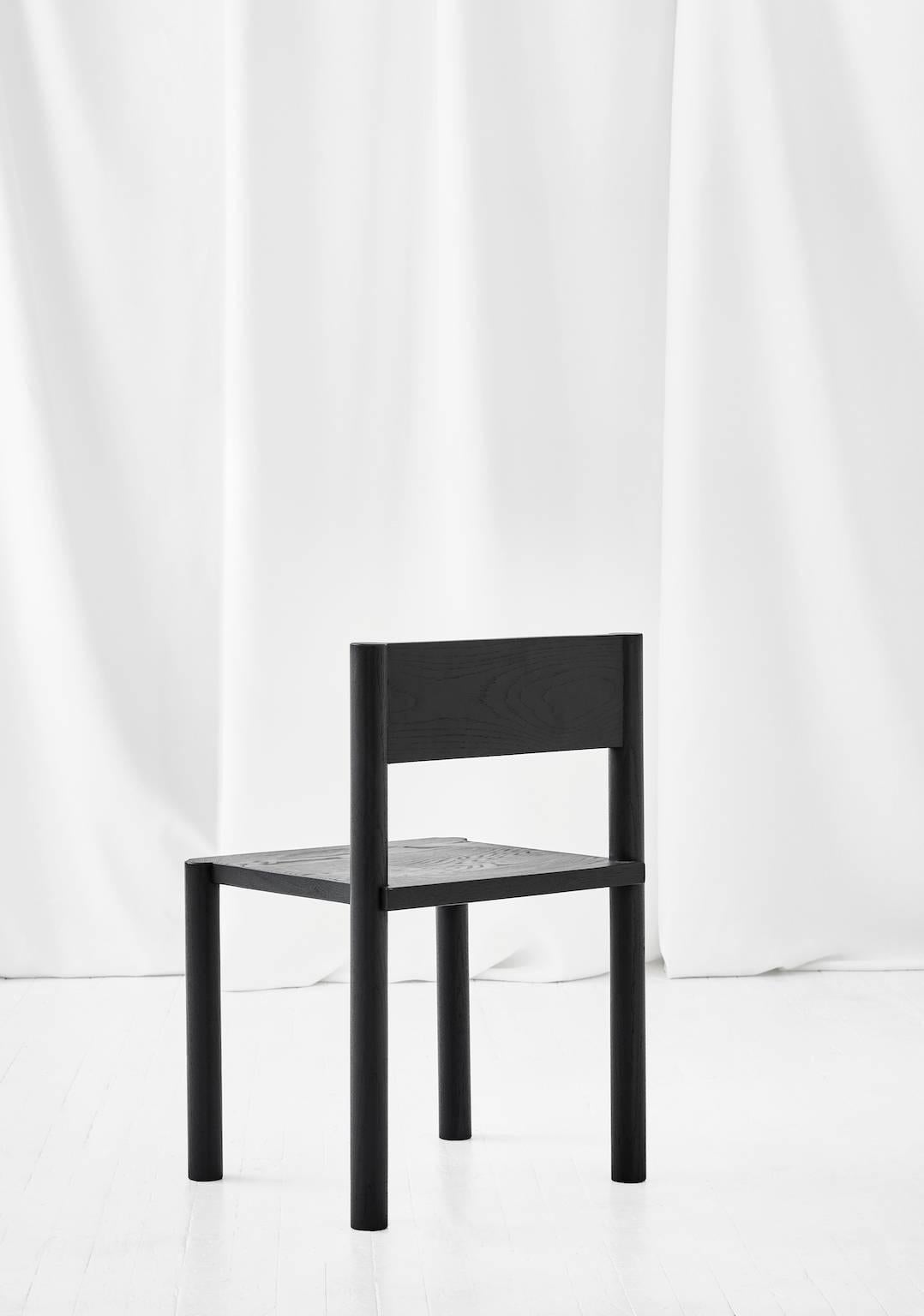 Minimalist WC6 Chair by ASH NYC in Black Oak