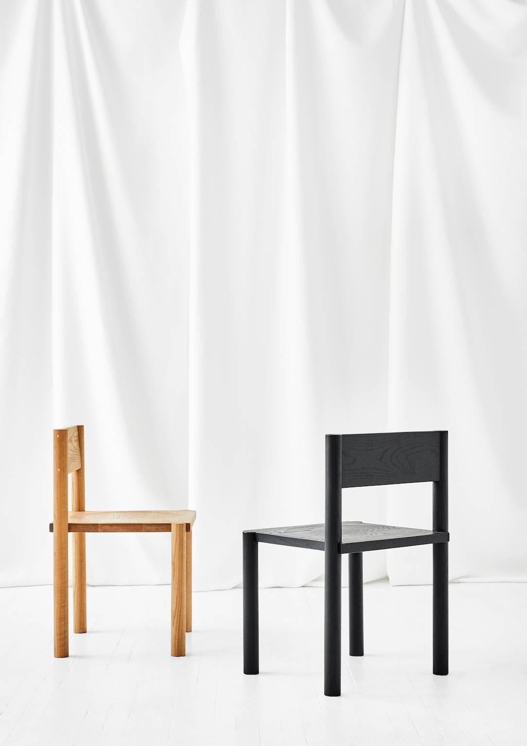 Contemporary WC6 Chair by ASH NYC in Black Oak