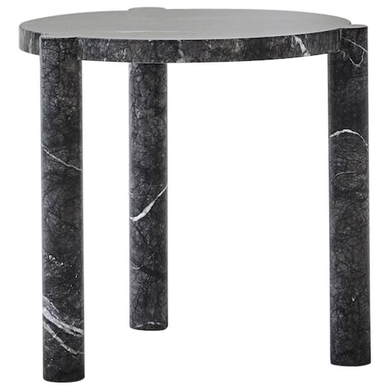 WC4 Side Table by ASH NYC in Grigio Carnico Marble