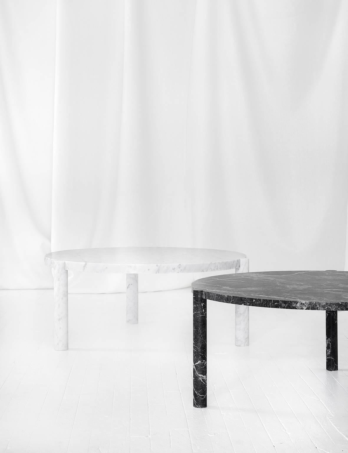 Minimalist WC1 Cocktail Table by ASH NYC in Grigio Carnico Marble