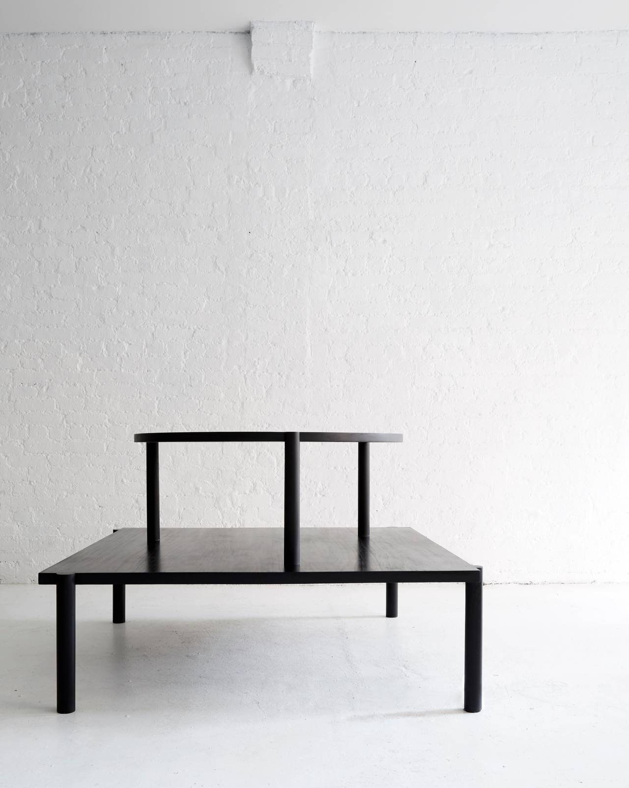 Contemporary WC1.1 Cocktail Table by ASH NYC in Black Oak
