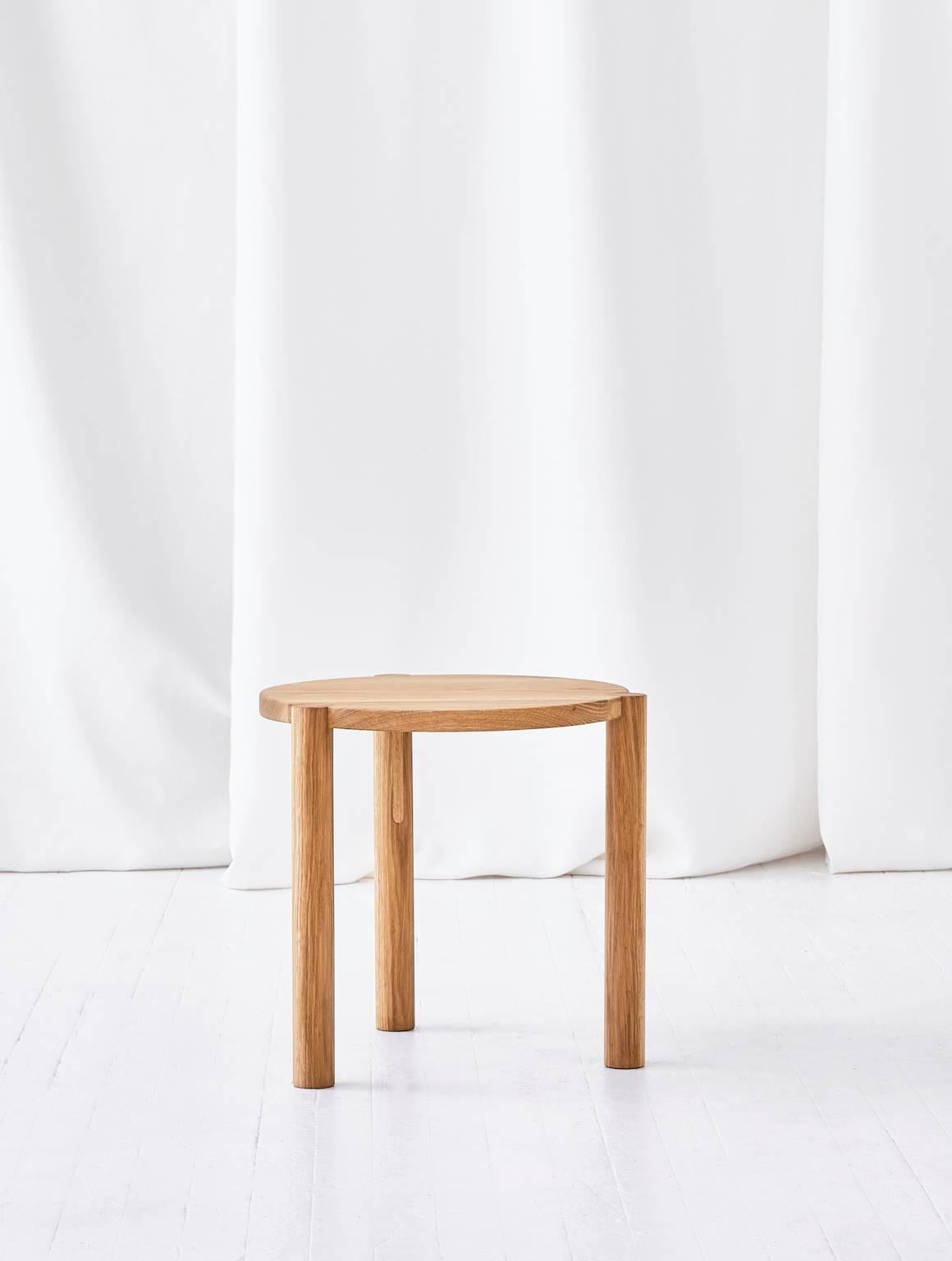 The WC4 by ASH NYC is a handsome side table with a low and sturdy stance. The hand-turned legs join seamlessly with the seat to create an elegant, handcrafted joint that defies gravity. 
 
An exercise in Minimalist design, the hidden joints allow