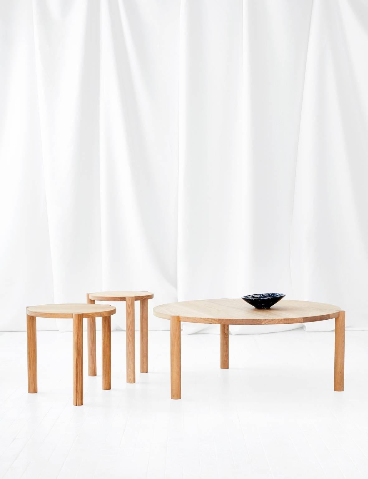 Minimalist WC4 Side Table by ASH NYC in White Oak
