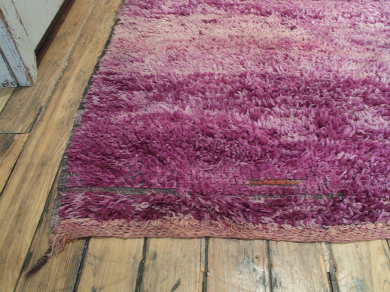 Purple Beni Mguild Rug In Good Condition In New York, NY