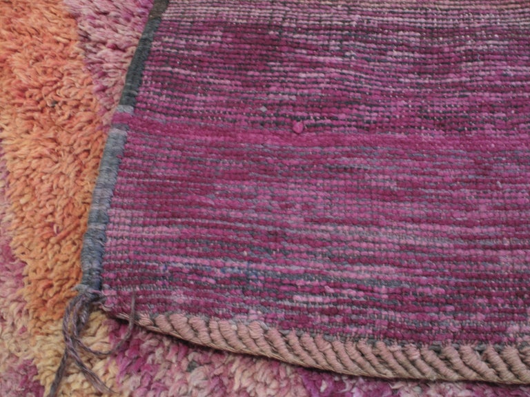 Wool Purple Beni Mguild Rug