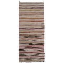 Striped Kilim Wide Runner Rug