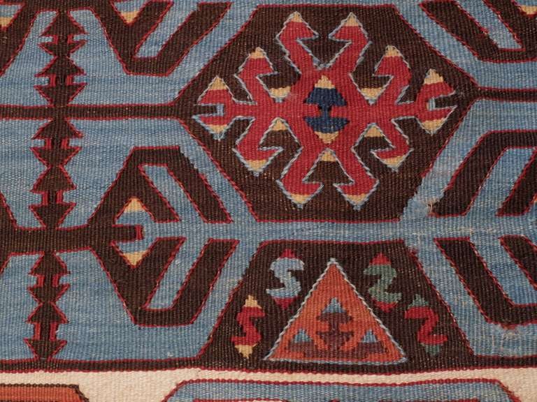 Wool Impressive Antique Konya Kilim Rug For Sale