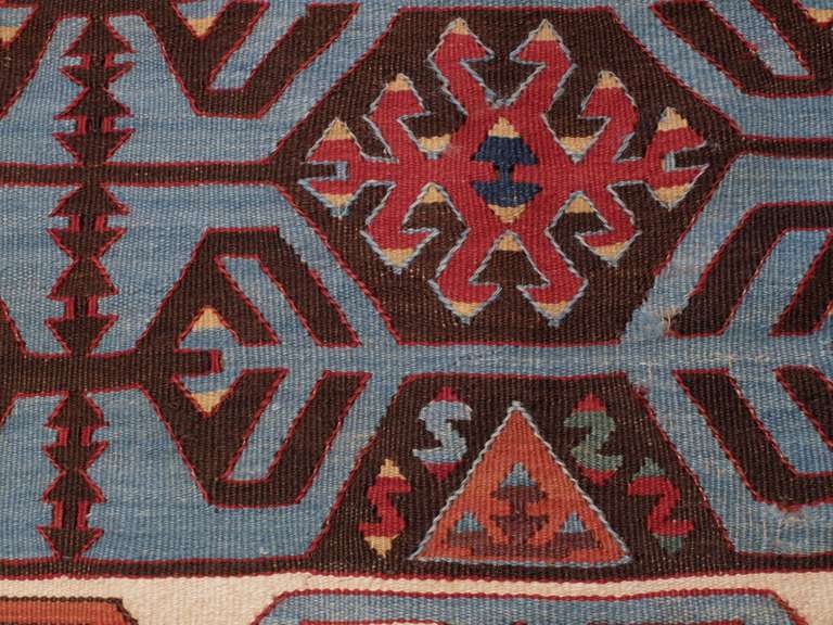 Impresionante Alfombra Kilim Konya Antigua en venta 1