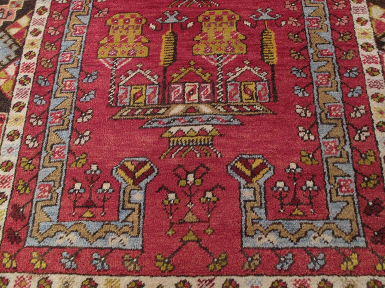 Turkish Antique Kirsehir Prayer Rug For Sale