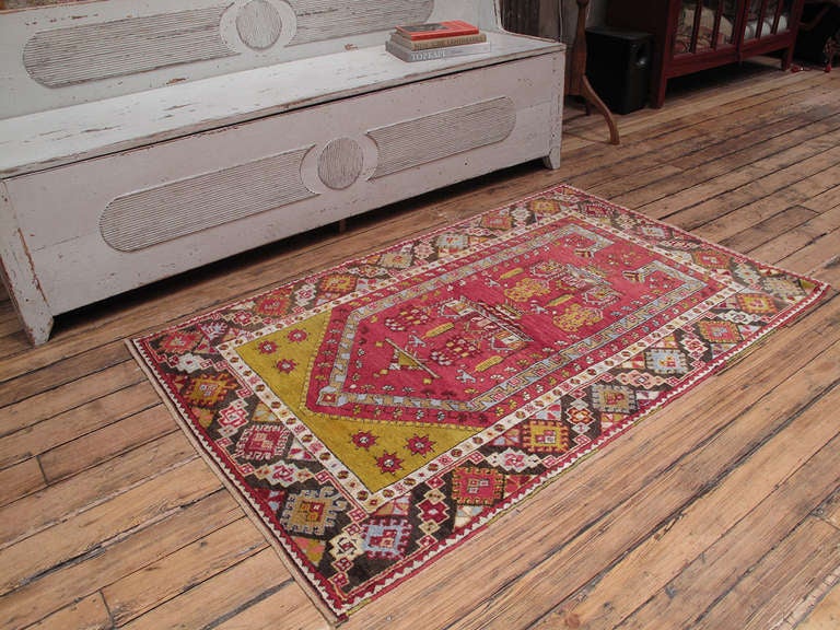 Antique Kirsehir Prayer rug. A lovely example of Anatolian prayer rug tradition from one of the most prolific weaving centers of the country. Erroneously called the 