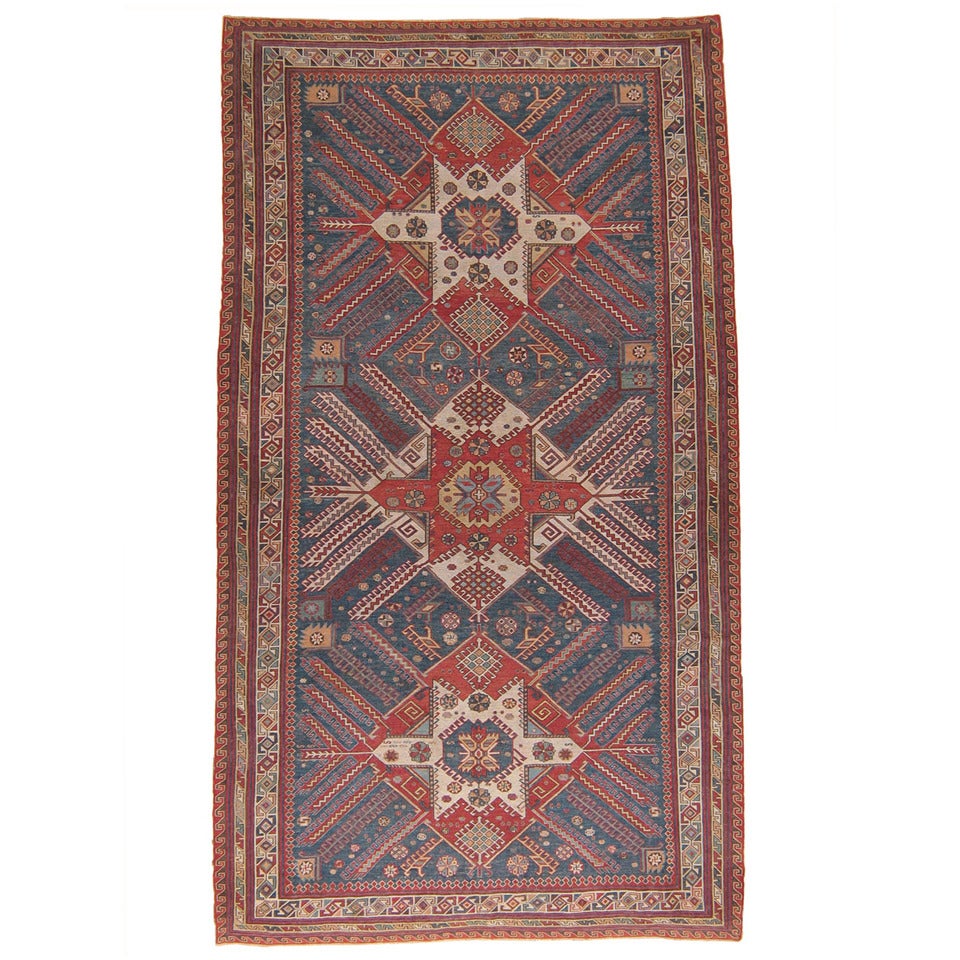 Antique "Sunburst" Sumak Carpet