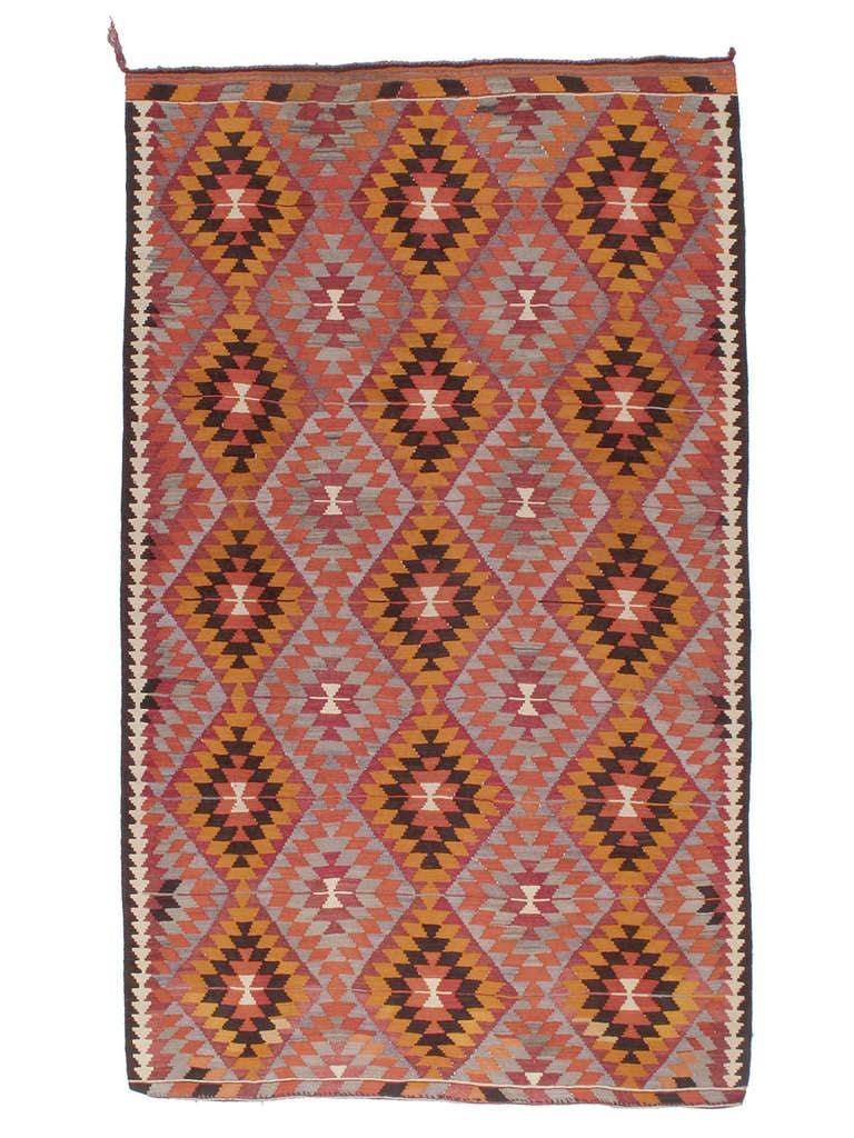 A very nice old tribal flatweave from the Taurus Mountains with a characteristic design.