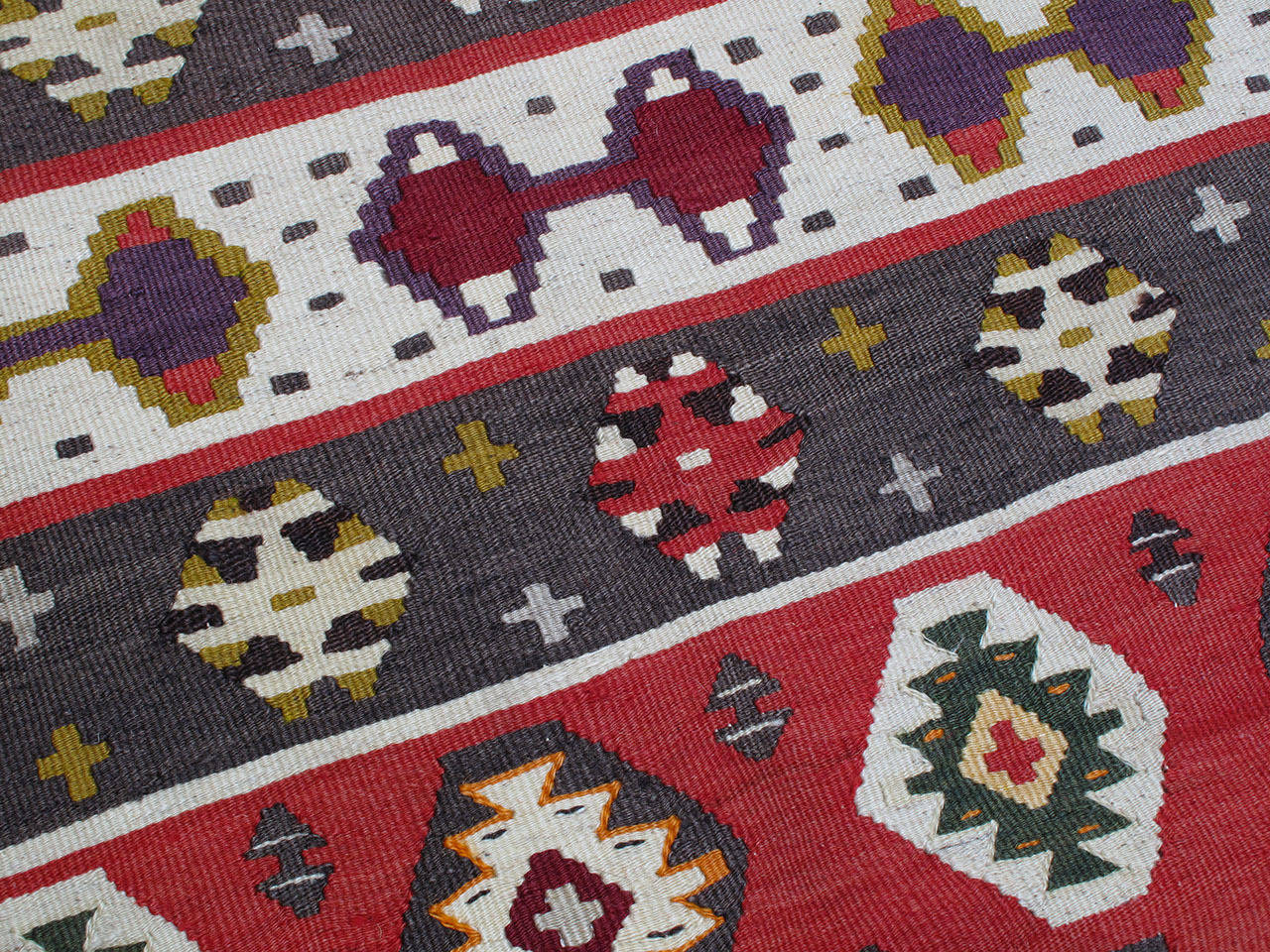 Laine Tapis Kilim des Balkans en vente