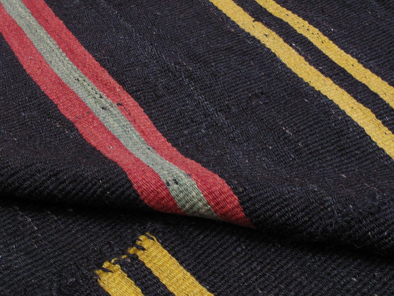 Large Kilim Rug with Bright Stripes 2