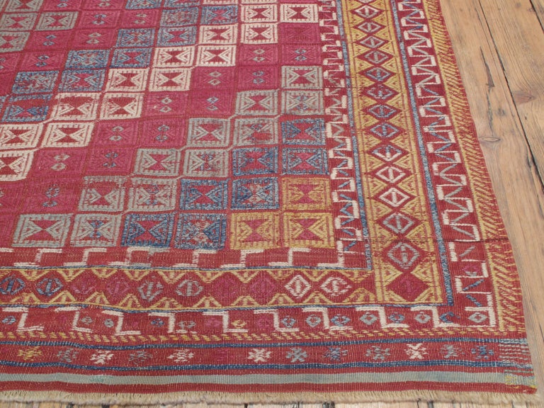 Antiker anatolischer Jijim-Teppich (Gewebt) im Angebot