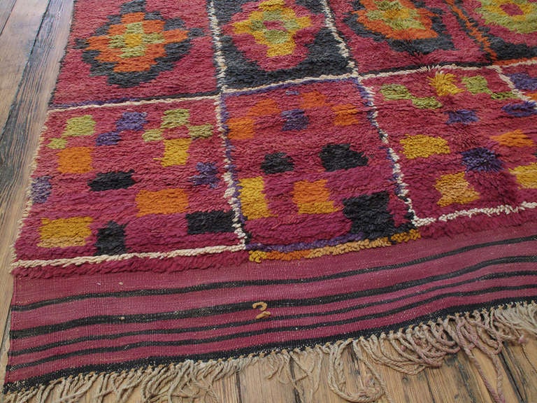 Tribal Ait Bou Ichaouen Moroccan Berber Carpet For Sale