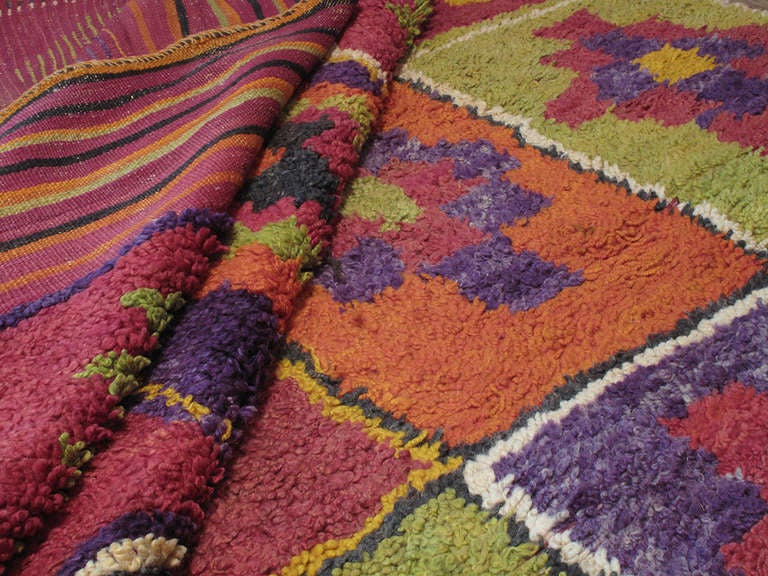 Late 20th Century Ait Bou Ichaouen Moroccan Berber Carpet For Sale