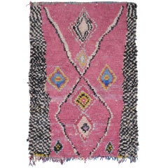 Tappeto rosa "Boucherouite
