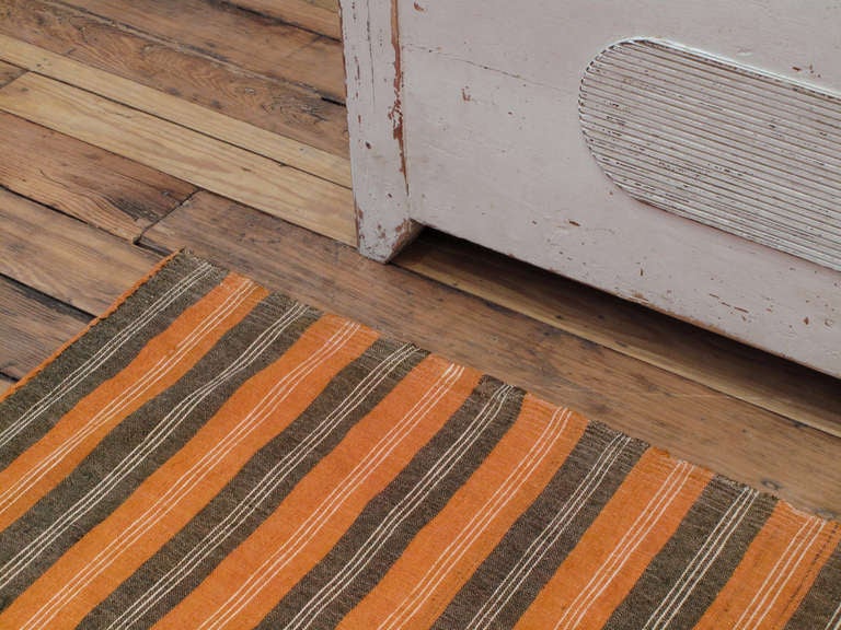 Turkish Striped Cover Rug For Sale